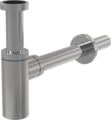 Сифон для раковины хромированный d32 DESIGN, цельнометаллический, круглый A400   Артикул А400