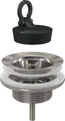 Водослив для умывальника 5 4, цельнометаллический, A439