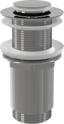 Водослив для умывальника 5 4 A394, механизм click clack, с малой заглушкой для умывальников без пер