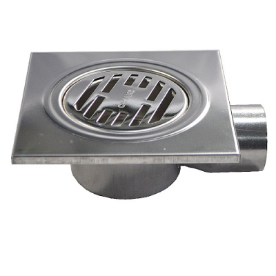 Трап 150х150 из нержавеющей стали  горизонтальный тр00023