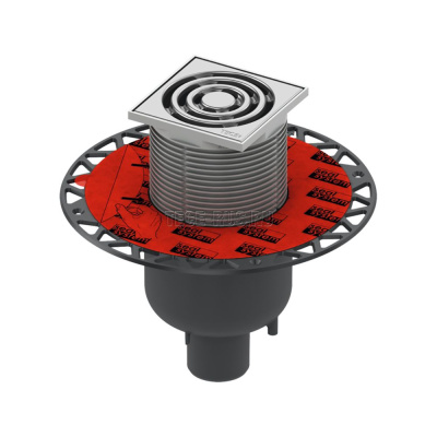 Трап вертикальный S130 с решеткой фланцем DN50 TECE 3601300